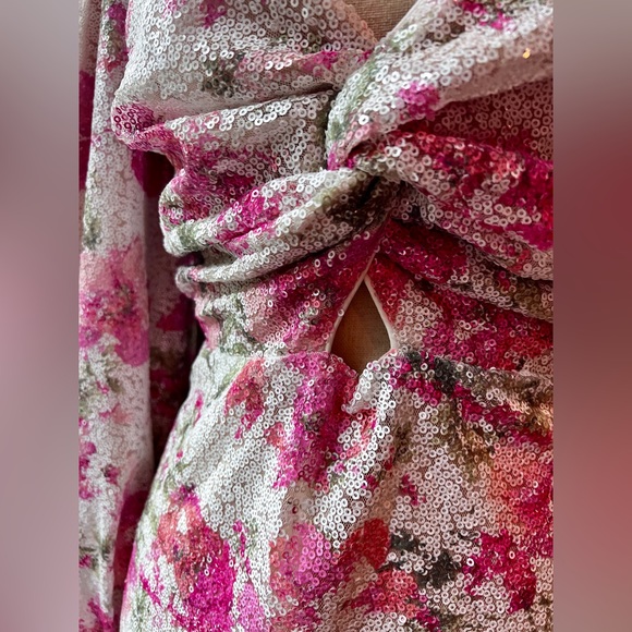 NWT One33 Social Vintage Pink Floral Minidress Size 8 - Picture 8 of 15